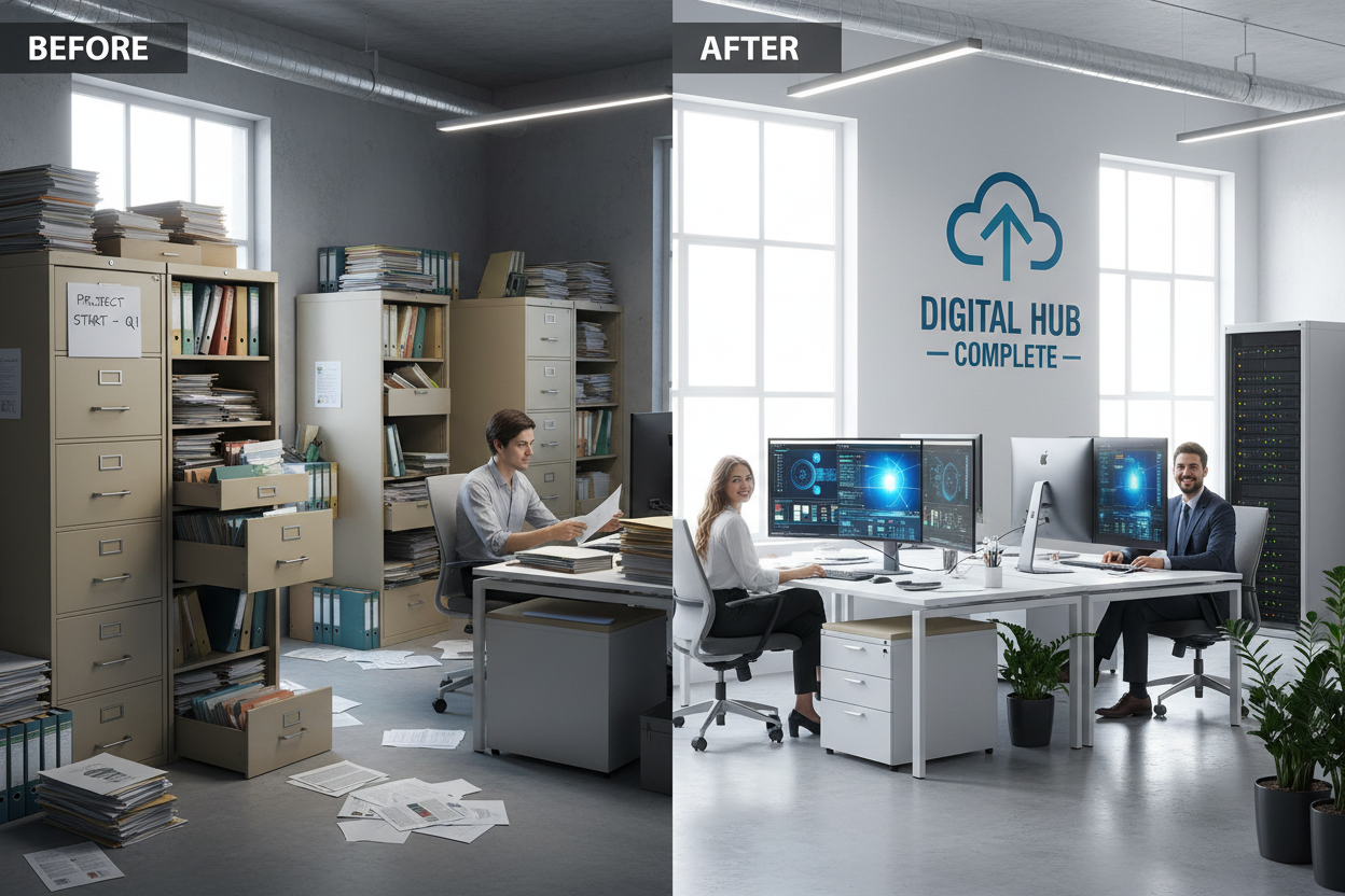 File cabinet clean-out conversion service